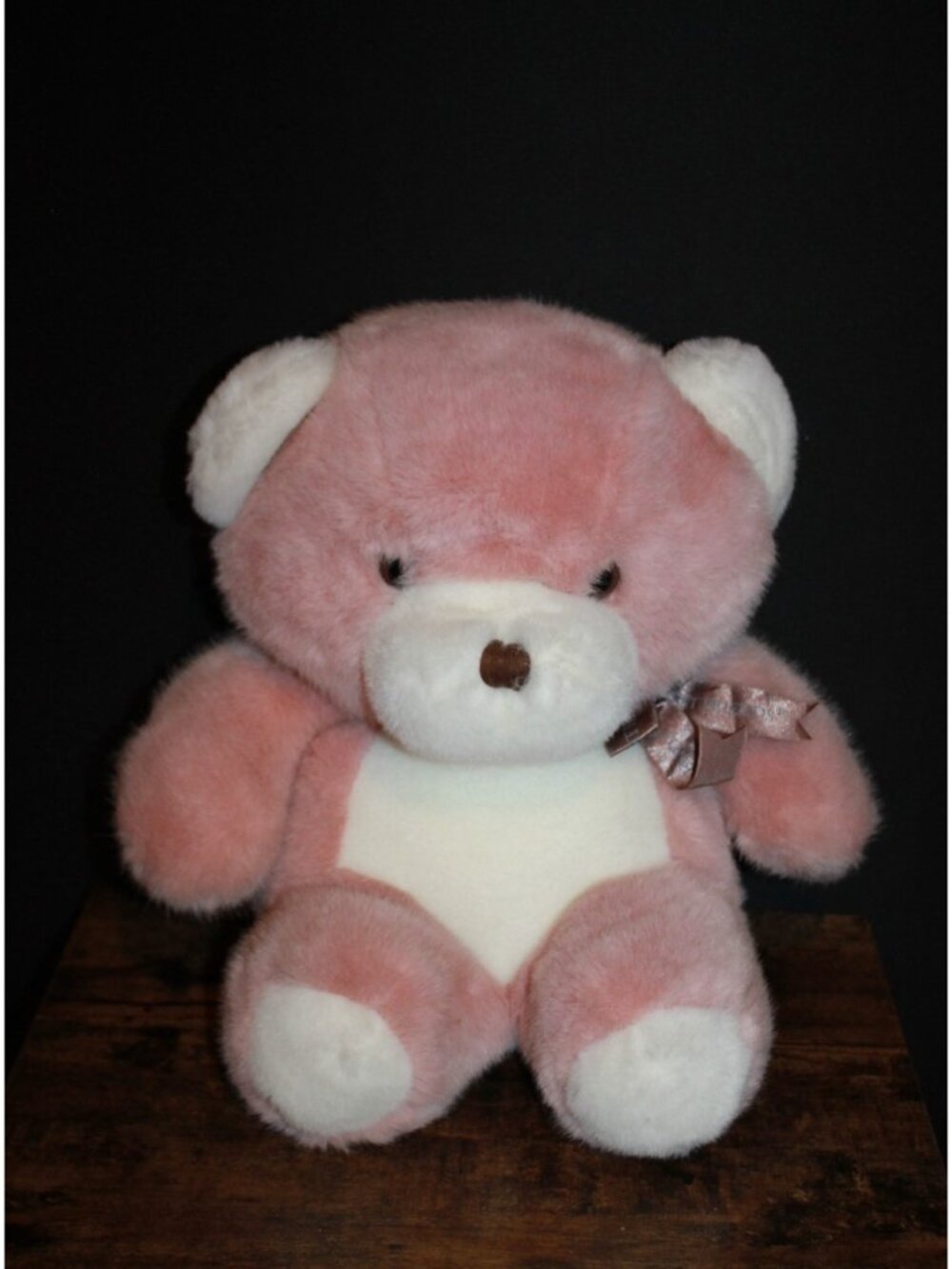 Vintage Yang Jee AMC Best Friends Teddy Bear 14" Pink Plush Toy - Korea 1982